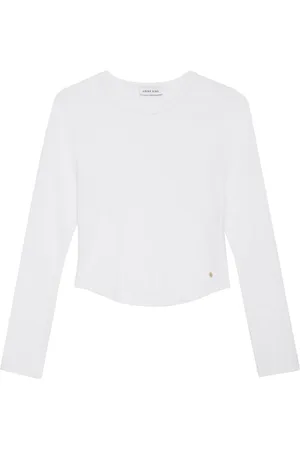 ANINE BING Blusa Jane con placa del logo