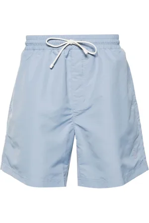 Brunello Cucinelli Bañador con logo bordado