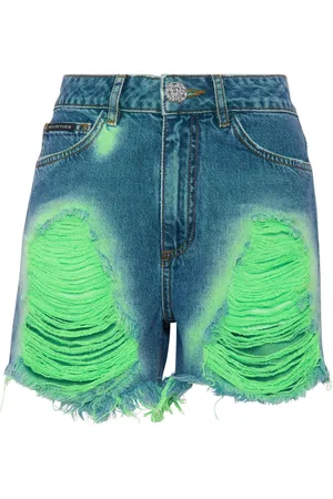Philipp Plein Fular deshilachado con diseño tie-dye