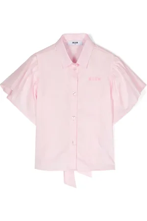 Msgm Camisa con logo bordado