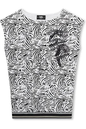 Karl Lagerfeld Vestido corto con estampado de cebra