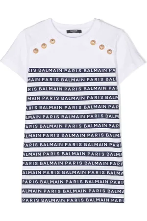 Balmain Vestido estilo camiseta a rayas