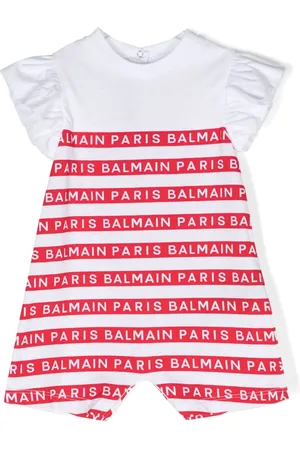 Balmain Camiseta con franjas del logo