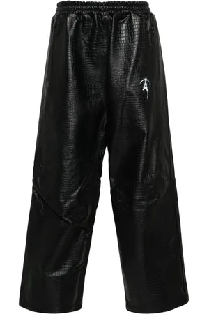 DOUBLET Pantalones de chándal con motivo de cocodrilo