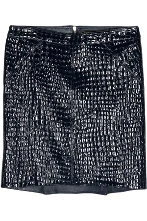 Tom Ford Minifalda con efecto de piel de cocodrilo