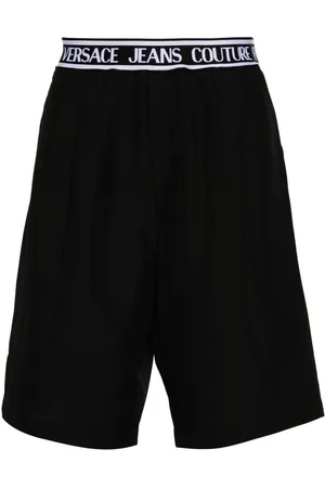 VERSACE Bermudas con logo en la cinturilla