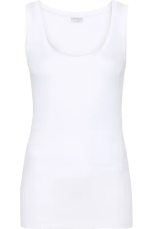 Brunello Cucinelli Top con apliques de lentejuelas