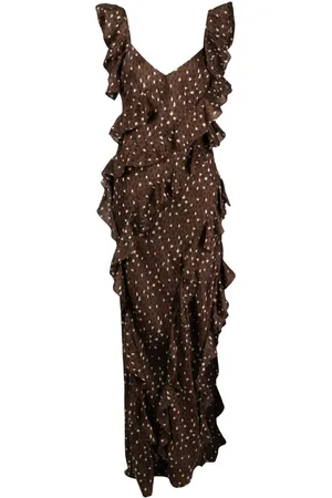Cynthia Rowley Vestido largo con motivo de lunares