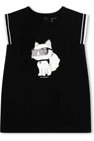Karl Lagerfeld Vestido con estampado Ikonik Choupette