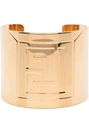 Balmain Brazalete con logo grabado