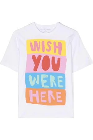 Stella McCartney Camiseta con estampado Wish You Were Here