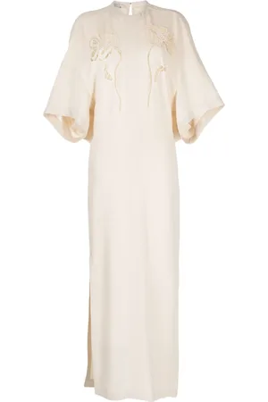 Stella McCartney Vestido largo con bordado inglés