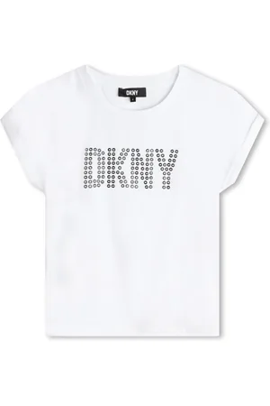 DKNY Camiseta con logo de ojales