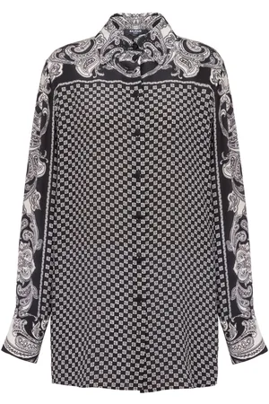 Balmain Camisa con estampado de cachemira