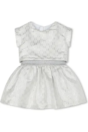 Karl Lagerfeld Vestido metalizado con logo
