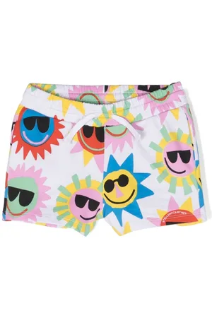 Stella McCartney Pantalones cortos de deporte con estampado de soles
