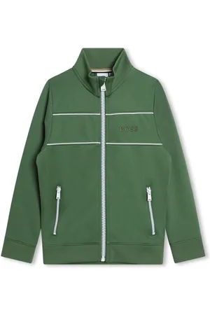 HUGO BOSS Chaqueta con logo bordado y cremallera