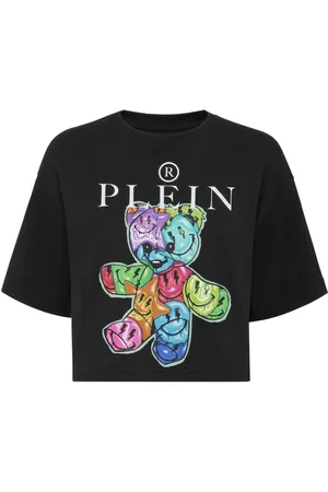 Philipp Plein Camiseta corta Smile con cuello redondo