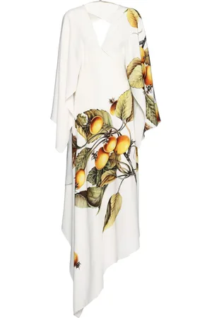 Salvatore Ferragamo Vestido midi con estampado botánico