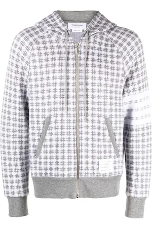 Thom Browne Sudadera con capucha y cuadros