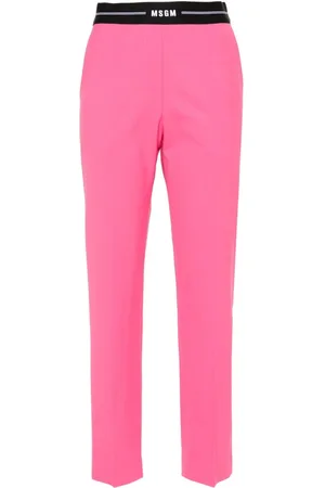 Msgm Pantalones slim de talle alto