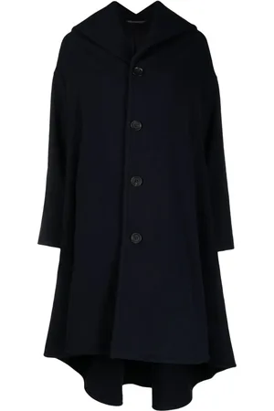 YOHJI YAMAMOTO Abrigo largo con cuello con aberturas