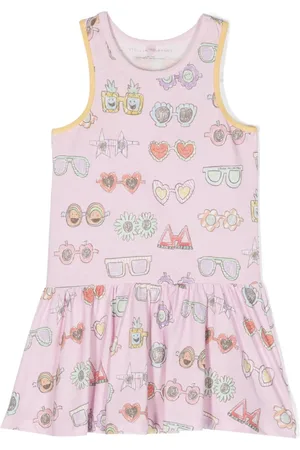 Stella McCartney Vestido midi con estampado Sunglasses