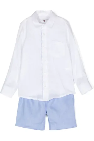 Lapin House Set de bermudas con detalle de rayas
