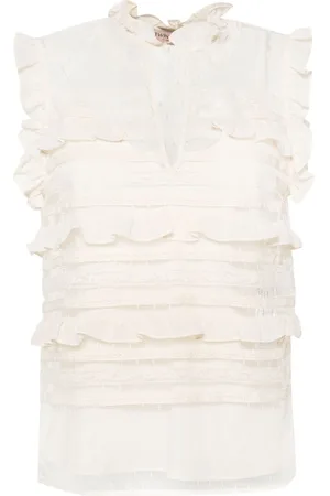 Twin-Set Blusa con encaje floral