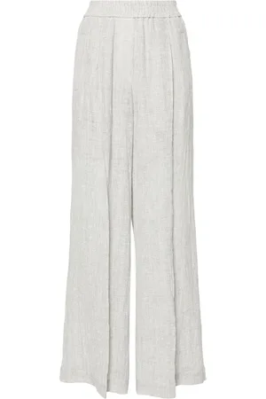 Brunello Cucinelli Pantalones palazzo de talle alto