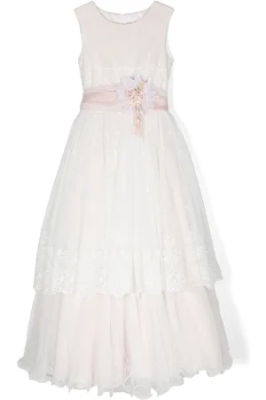 Mimilù Vestido de tul con bordado floral