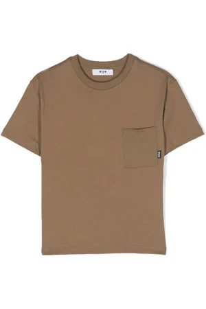 Msgm Camiseta con bolsillo de parche