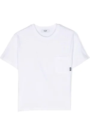 Msgm Camiseta con bolsillo de parche