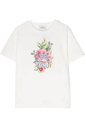 Etro Camiseta con bordado floral