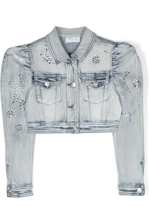 MONNALISA Chaqueta vaquera con detalle de cristales