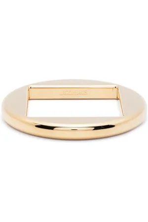Jacquemus Pulsera Le Bracelet Rond con logo grabado