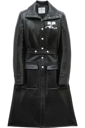 Courrèges Gabardina con parche del logo