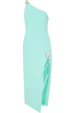 DAVID KOMA Vestido midi Crystal Ball de una sola manga