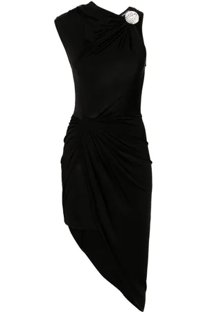 DAVID KOMA Vestido midi drapeado