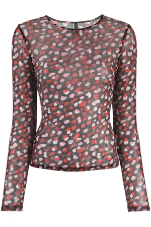 Cynthia Rowley Top con estampado gráfico