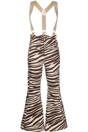 Cynthia Rowley Pantalones acampanados con cebra estampada