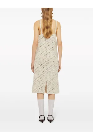 Jil Sander Vestido midi bordado