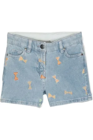 Stella McCartney Pantalones vaqueros cortos con motivo bordado
