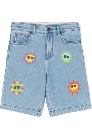 Stella McCartney Pantalones vaqueros cortos con sol estampado