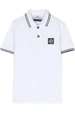 Stone Island Polo con aplique Compass