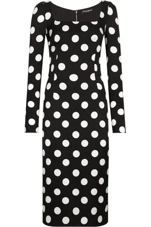 Dolce & Gabbana Vestido midi con lunares estampados