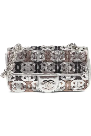 CHANEL Bolso de hombro Classic Flap metalizado