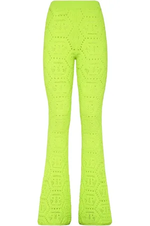 Philipp Plein Pantalones acampanados de punto