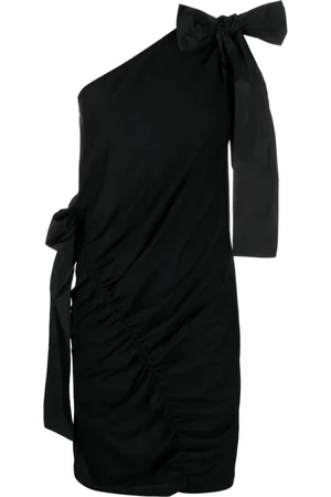 Msgm Vestido con lazo y hombro descubierto