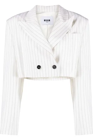 Msgm Blazer corto a rayas diplomáticas